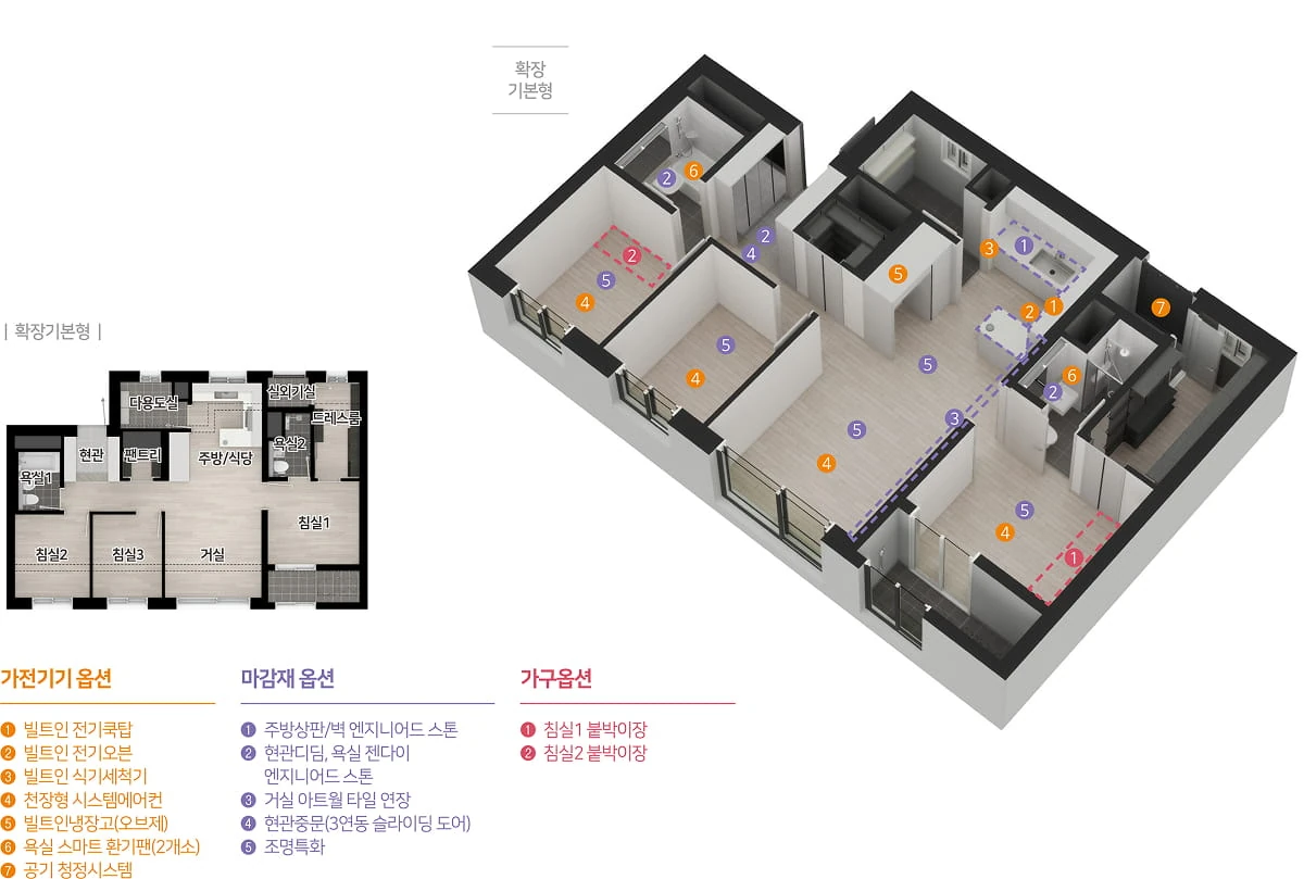 엄궁역 트라비스 하늘채 59A1 평면 상세 및 키맵